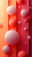 Colorful abstract composition with spheres and block patterns in warm tones photo