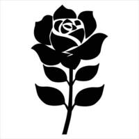 silhouette of a rose flower vector