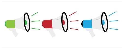 Megaphone set Illustration on white background vector