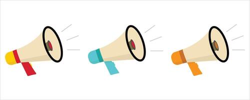 Megaphone icon set on a white background vector