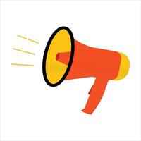 Megaphone graphic icon. Megaphone sign isolated on white background.megaphone icon vector