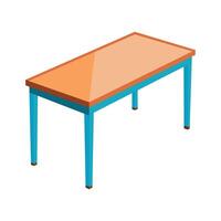 Rectangular Table Isolated on White Background vector