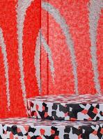 Abstract Red and Black Terrazzo Podium Display photo