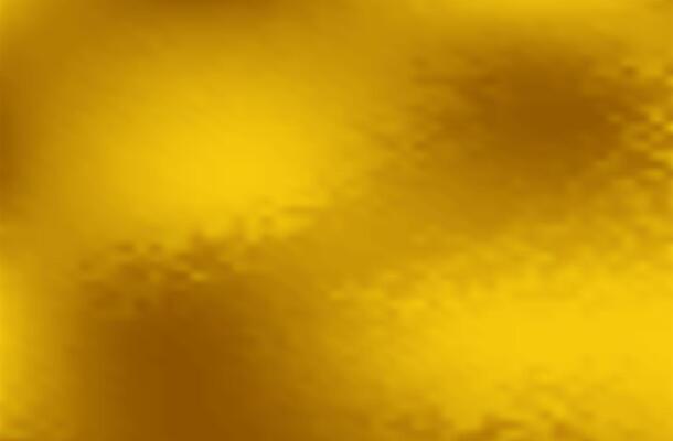 Gradient solid gold background. Shiny gold foil paint. Blur texture backdrop graphic gradient wallpaper. Vibrant golden design luxury paper. Gold sheet with gloss light reflection.