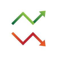 up icon up and down tren icon design template vector