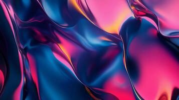 A colorful, abstract painting with a blue and pink background. The painting is full of vibrant colors and has a dreamy, ethereal quality photo
