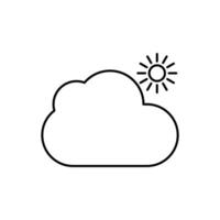 weather icon simple design template vector