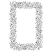 Hand Drawn Rectangular Flower Frame vector