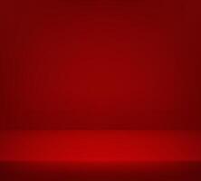 Red studio background. Empty Room Studio with table. Space for selling products, backdrop, wallpaper, background, text. illustration. vector