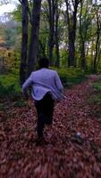 Man Run in Forest video