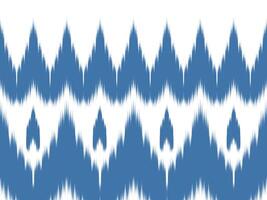 Ikat Seamless Pattern Design for Fabric. Blue ethnic seamless pattern. Boho, ornament, clothing, textile, wrapping, background, wallpaper, carpet, embroidery, print vector