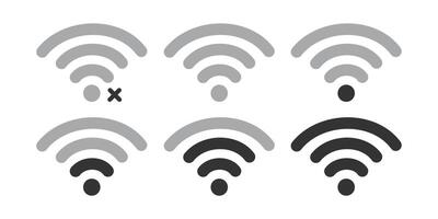 wifi network and antenna wireless status internet indicator vector