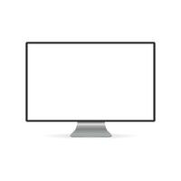 Minimalistic Stylish Lcd Panel, Led TV Frame. 3d Realistic Modern TV Screen vector