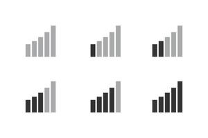 mobile network and antenna status internet indicator vector