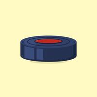 Flat hockey puck illustration design vector