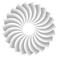 Abstract background with lines in circle art design spiral as logo or icon a black figure on white and an equally the side png