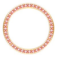 Golden Circle Frame Border with Golden circle frame border and intricate mandala indian art png