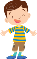 Playful boy pretending to talk, animated expression png