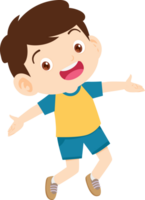 Boy running with enthusiasm, arms swinging png