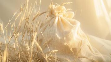A bag of wheat in field ray's sunshine photo