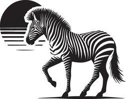 zebra silhouette silhouette of zebra in the sun vector