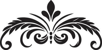 a black and white design of a fleur de lis vector