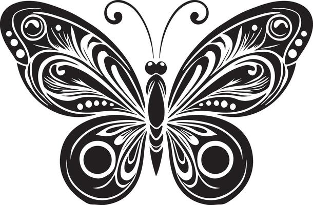 butterfly tattoo design silhouette