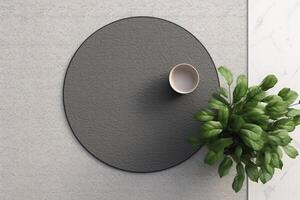 Dish stand or carpet. Top view. Plant and white cup or plate. photo
