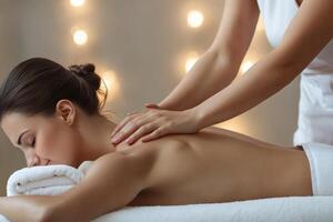 Relaxation and rejuvenation at a tranquil spa with a soothing massage experience photo