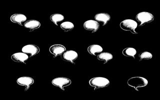 Black and White Speech Bubble Overlay for Chat, Comics, and Design Elements vector