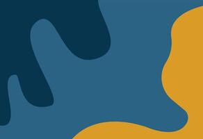 minimalist simple Abstract background with yellow, blue and orange waves vector