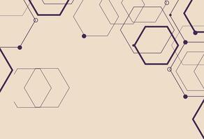 Geometric abstract background with hexagons and lines. simple geometrical hexagon background illustration. vector