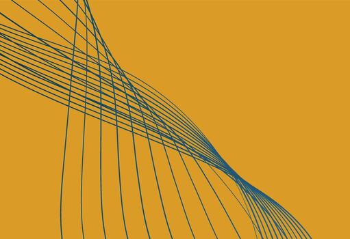 Abstract wavy lines on yellow background. abstract background illustration for your design vector