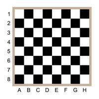 Empty black and white chess board table game vector