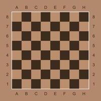 Brown Chess board table game vector