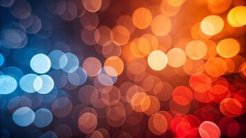 Cyan and orange bokeh overlay abstract background soft blurred atmosphere vibrant colorful visuals photo