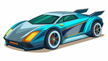 Cartoon car on white background vector