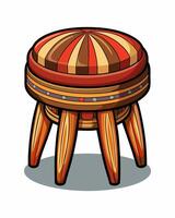 illustration of a wooden stool vector