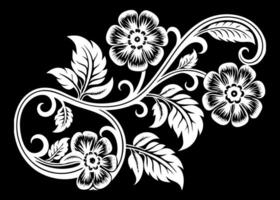 Floral design on black background vector