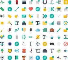 Basic User interface icons pack vector