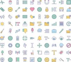 Basic User interface icon pack vector