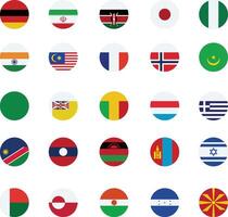 World flag isolated set vector
