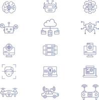 Technology pack with isolated style vector