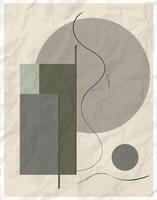 Minimalist Abstract Geometric Art Print vector