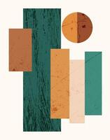 Rustic Geometric Abstract Shapes Harmony vector