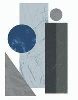 Modern Abstract Geometric Art Print vector