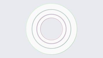 Mesmerizing Ripples On The Surface, Step By Step Concentric Circles Generate, Color Circles Slowly Round A Side, Red Stroke, Green Stroke, Yellow Stroke video