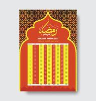 Ramadan Kareem Schedule, Sehri and Iftar Time Schedule vector