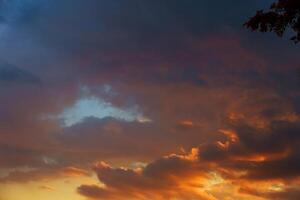 Beautiful Sunset clouds Abstract nature background. Dramatic and moody pink, purple and blue cloudy sunset sky photo