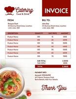 Catering Service Invoice template